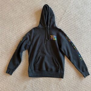 Teddy Fresh Black Hoodie with Colorful Accents